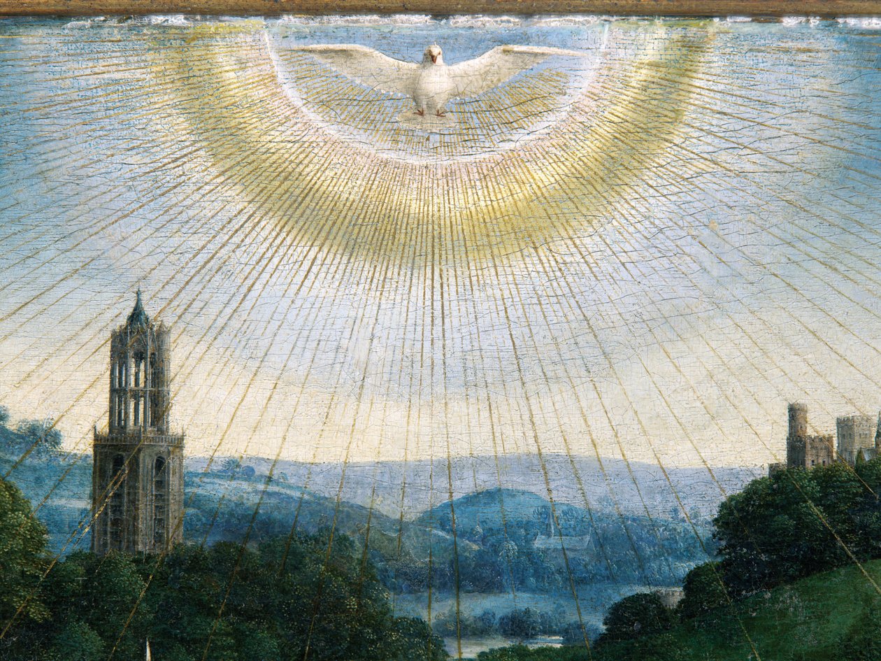 Ghent Sunağı'ndan Mistik Kuzu'nun Tapınmasından Ayrıntı by Hubert & Jan van (1390 1441) Eyck