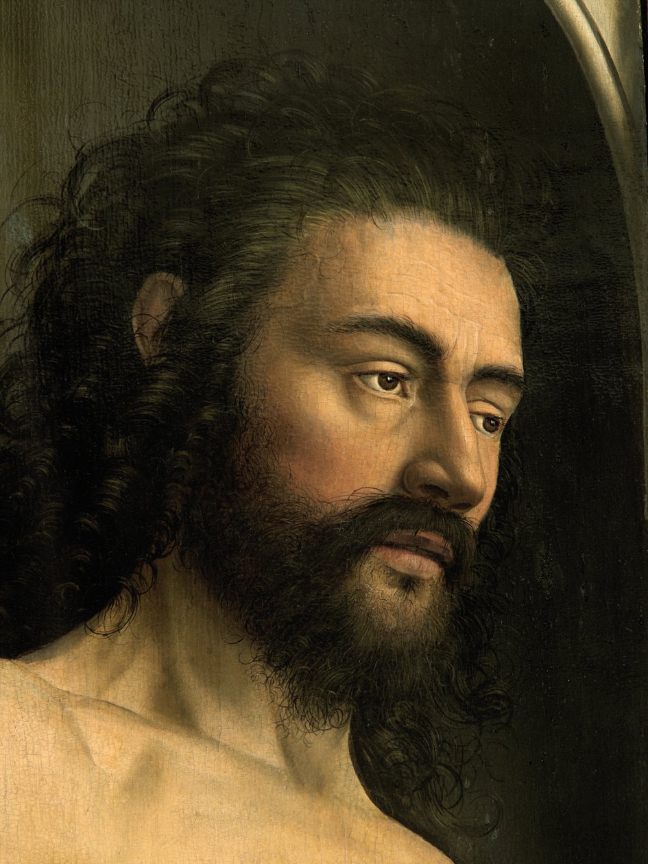 Ghent Altarpiece'in sol kanadından Adam'ın detayı by Hubert & Jan van (1390 1441) Eyck