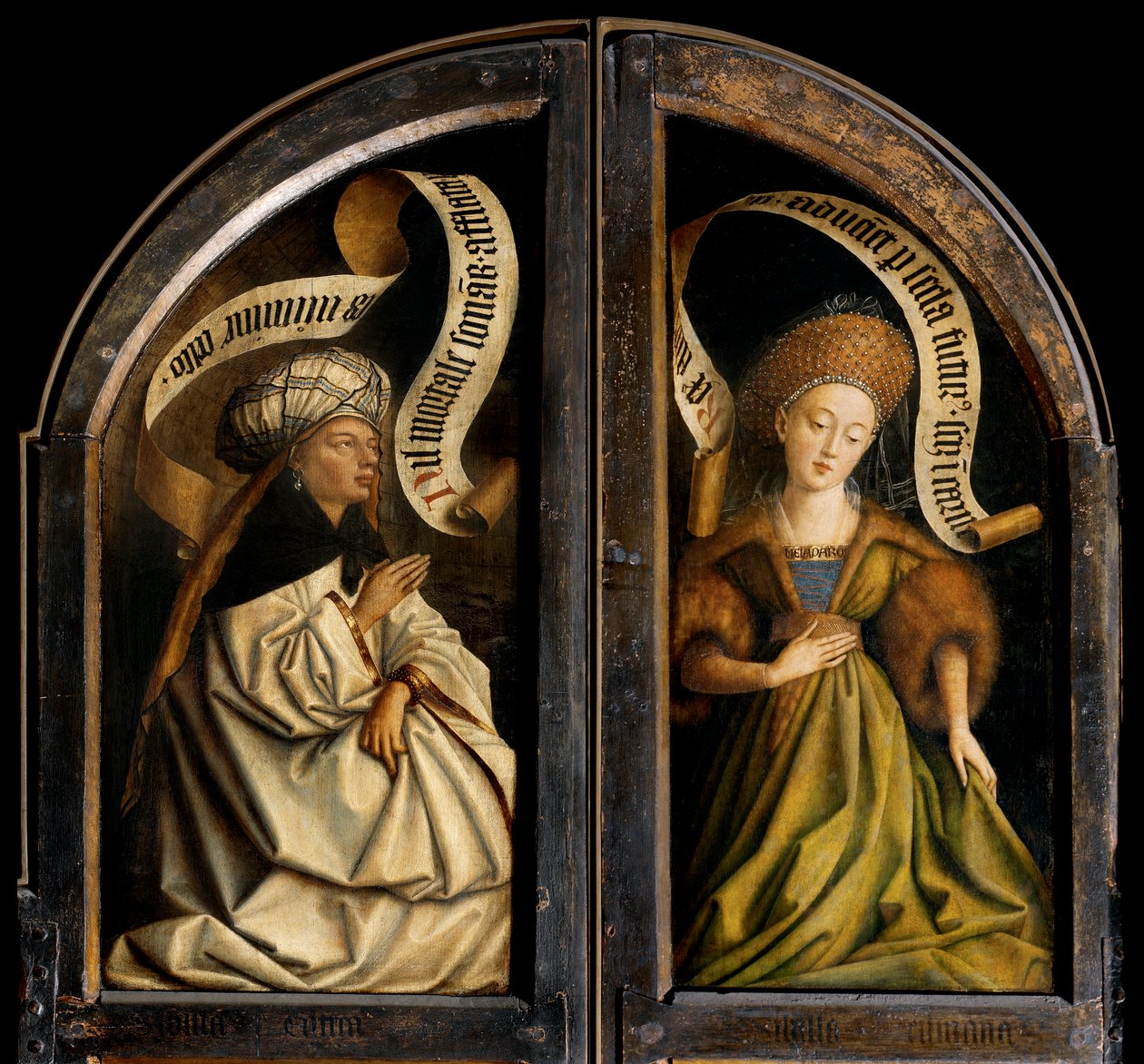 Ghent Altarpiece'in sol kanadının dışından Erythraean Sibyl ve Cumaean Sibyl by Hubert & Jan van (1390 1441) Eyck