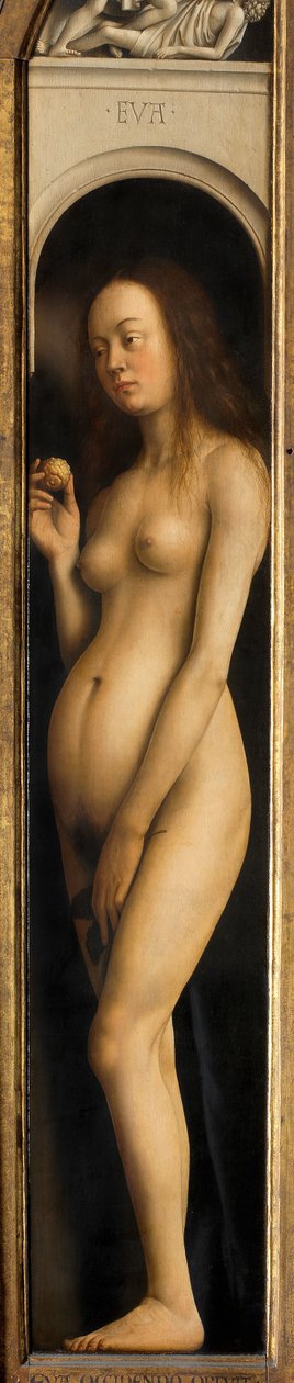 Eve, Ghent Altarpiece'in sağ kanadından detay by Hubert & Jan van (1390 1441) Eyck