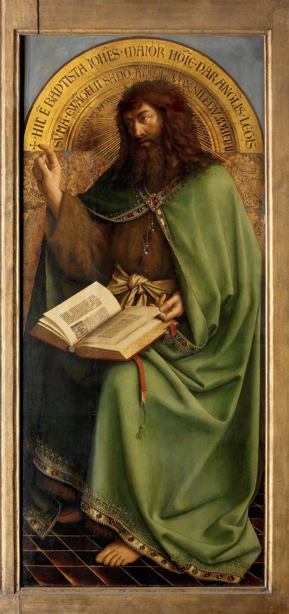 Vaftizci Yahya, Ghent Sunağı'ndan detay by Hubert & Jan van (1390 1441) Eyck