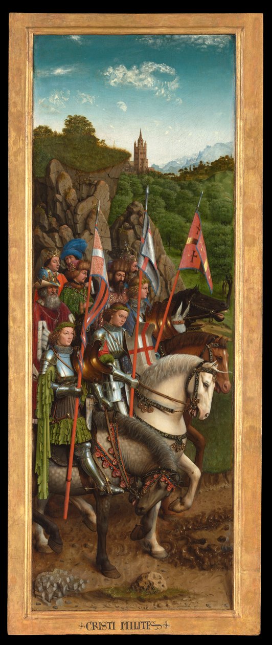 Ghent Altarpiece'in sol tarafından İsa'nın Şövalyeleri by Hubert & Jan van (1390 1441) Eyck