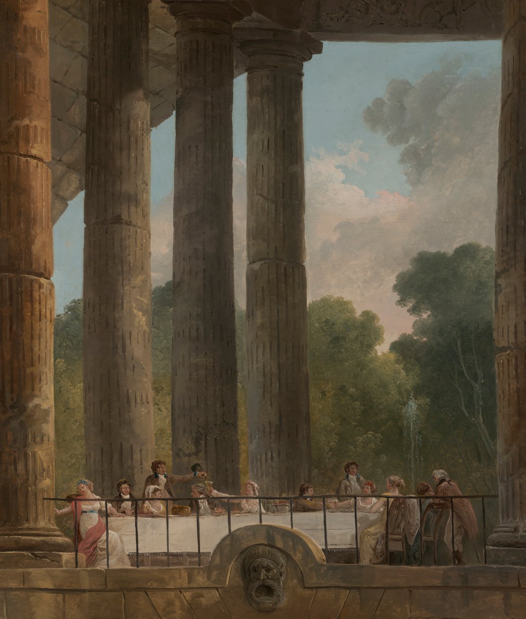 Bir Tapınağın Harabelerinde Bir Ziyafet by Hubert Robert