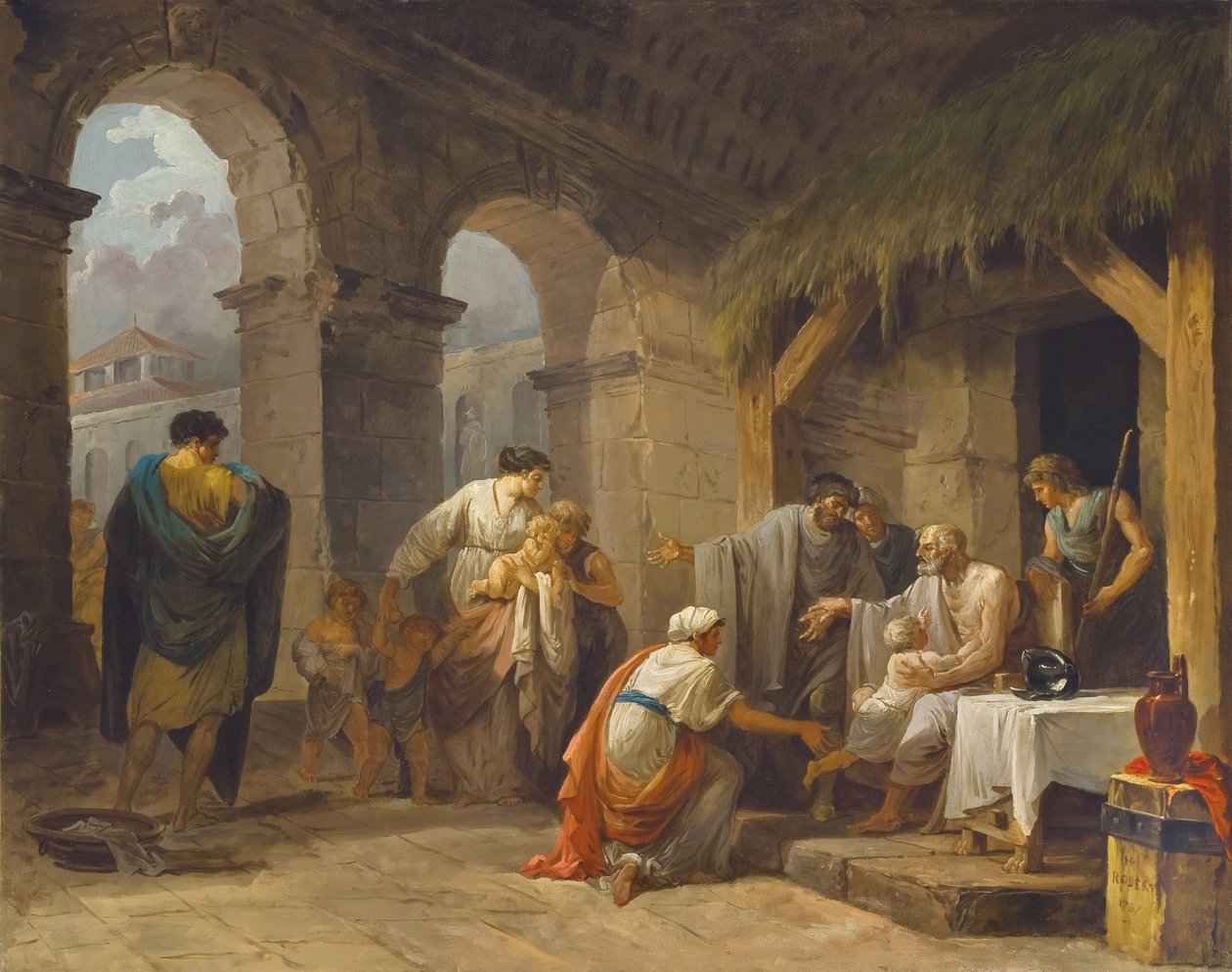 Emriyle Çalışmış Bir Çiftçinin Misafirperverliğini Karşılayan Belisaire, 1787 by Hubert Robert