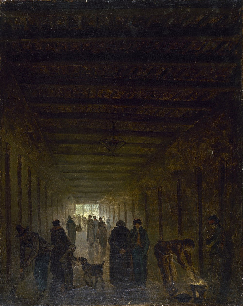 Saint-Lazare Hapishanesi Koridoru, c. 1793. by Hubert Robert