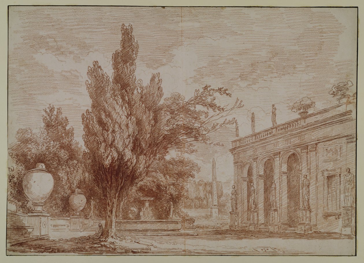 İtalyan Bahçesi by Hubert Robert