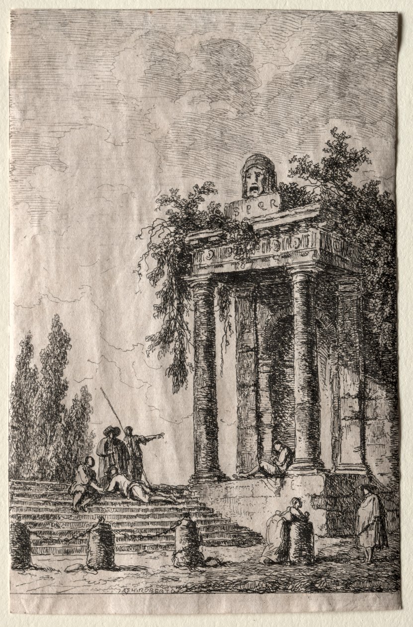 Roma Akşamları: Merdivenler by Hubert Robert