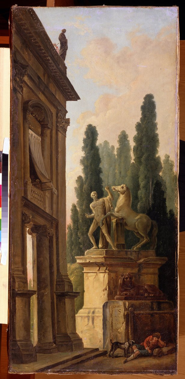 Kırsal bölge. Hubert Robert (1733-1808), tuval üzerine yağlıboya, yaklaşık 1770-1780, Fransız sanatı. Devlet Müzesi Arkhangelskoye Malikanesi, Moskova. by Hubert Robert
