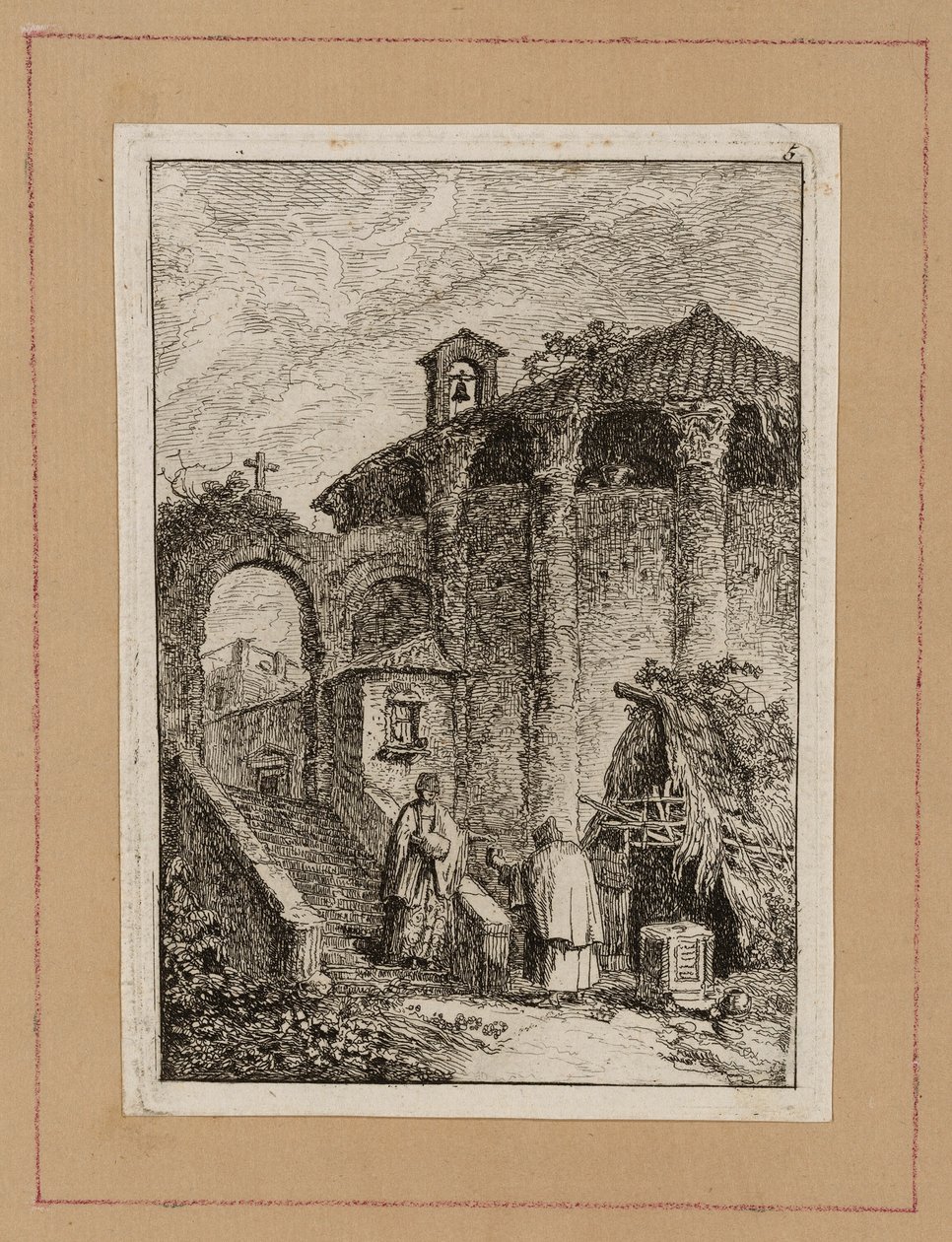 Roma Akşamlarından Beşinci Tabak by Hubert Robert