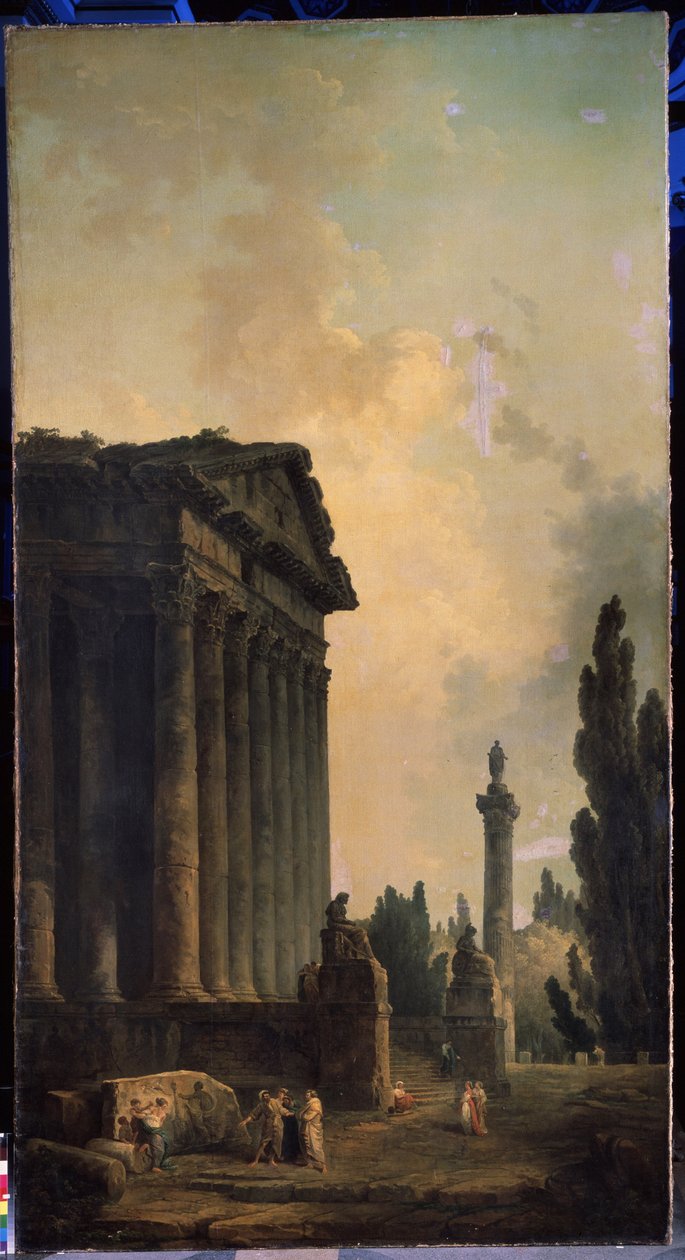 Kalıntılar. Hubert Robert (1733-1808), tuval üzerine yağlı boya by Hubert Robert