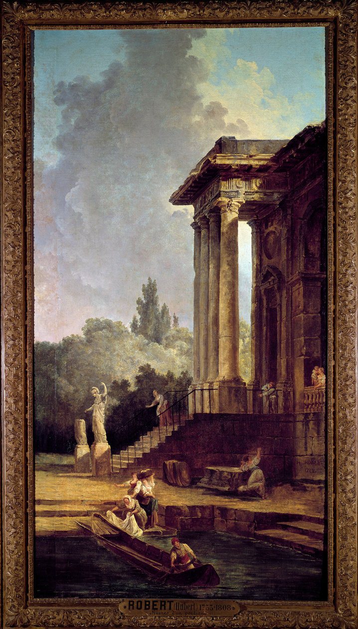 Bir revak kalıntıları Tablo Hubert Robert (1733-1808) 18. yüzyıl Musee du chateau de Maisons Laffitte (Maisons-Laffitte) by Hubert Robert