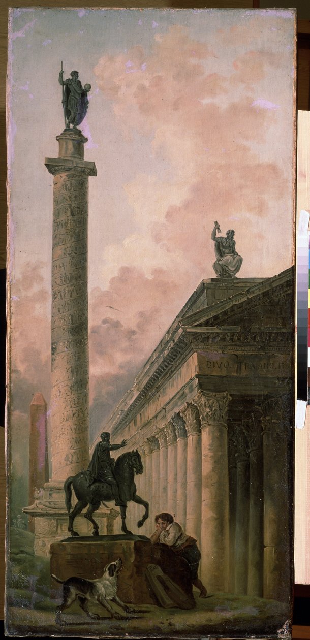 lahit. Hubert Robert (1733-1808), tuval üzerine yağlı boya by Hubert Robert