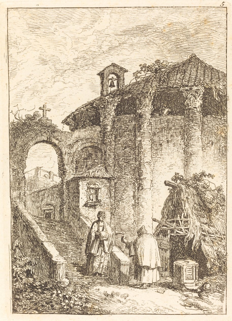 Antik Tapınak by Hubert Robert