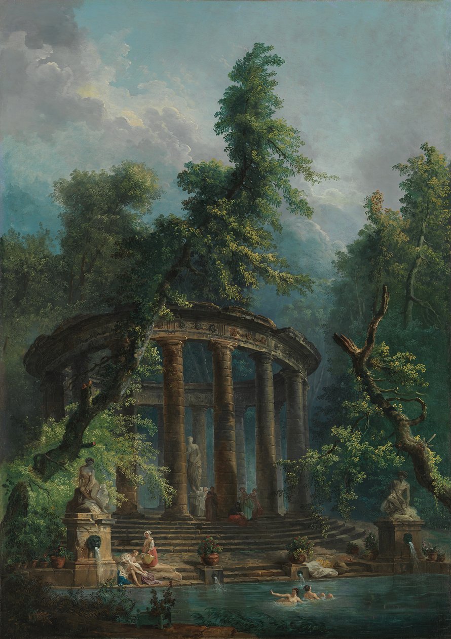 Yüzme Havuzu. by Hubert Robert