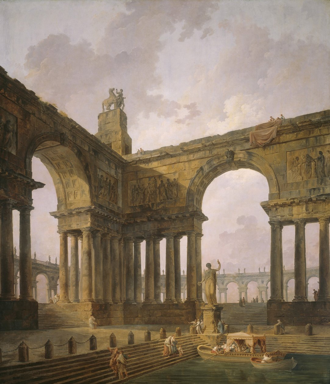 İniş Yeri, 1787-88 by Hubert Robert