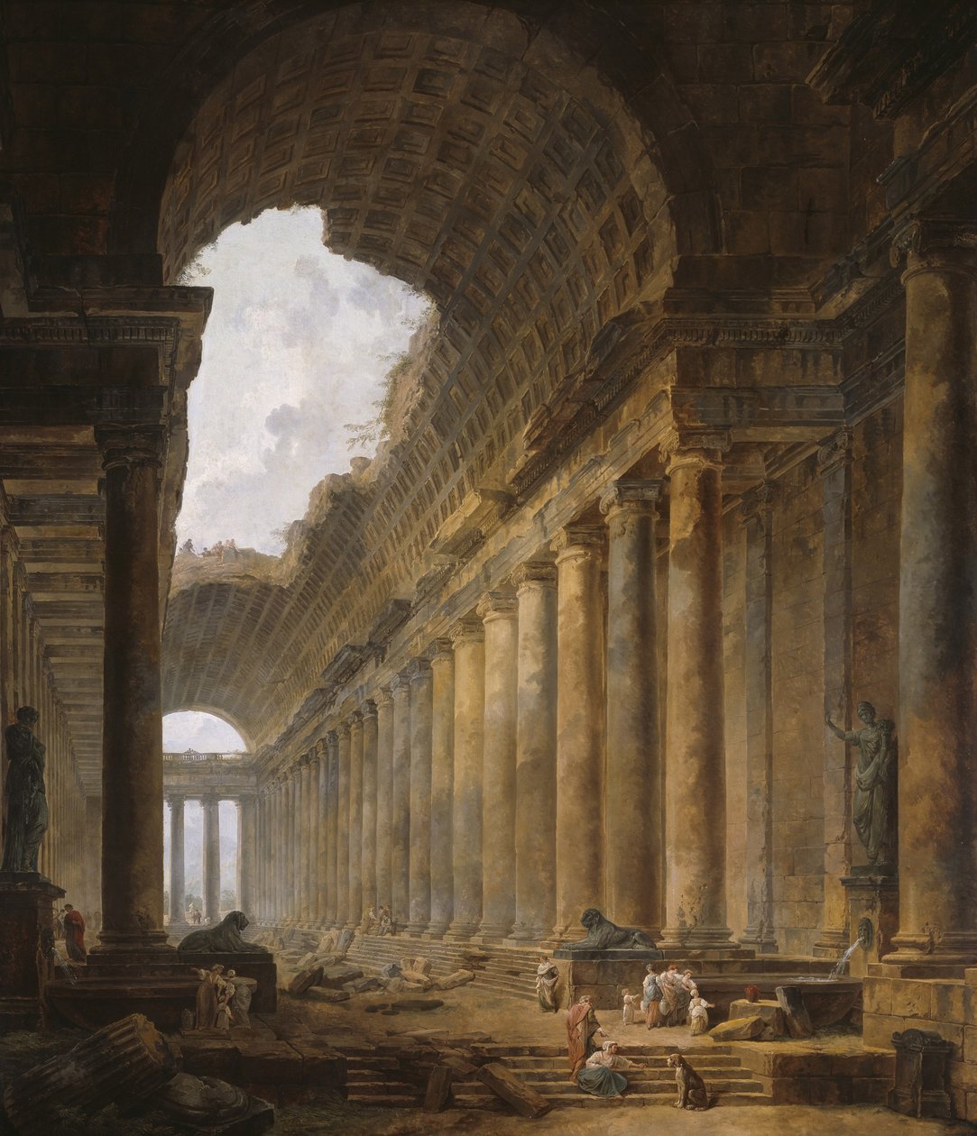 Eski Tapınak, 1787-88 by Hubert Robert