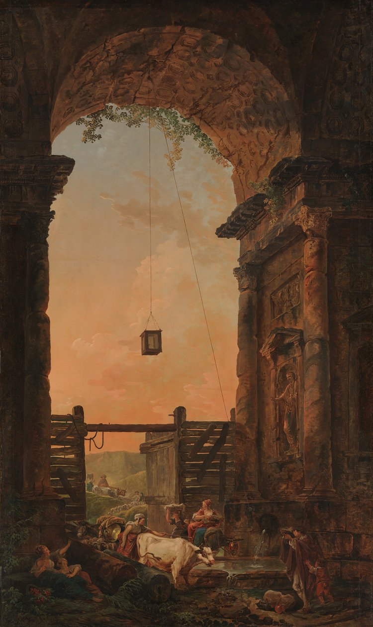 Sığırların Dönüşü, M.Ö. 1773-75. by Hubert Robert