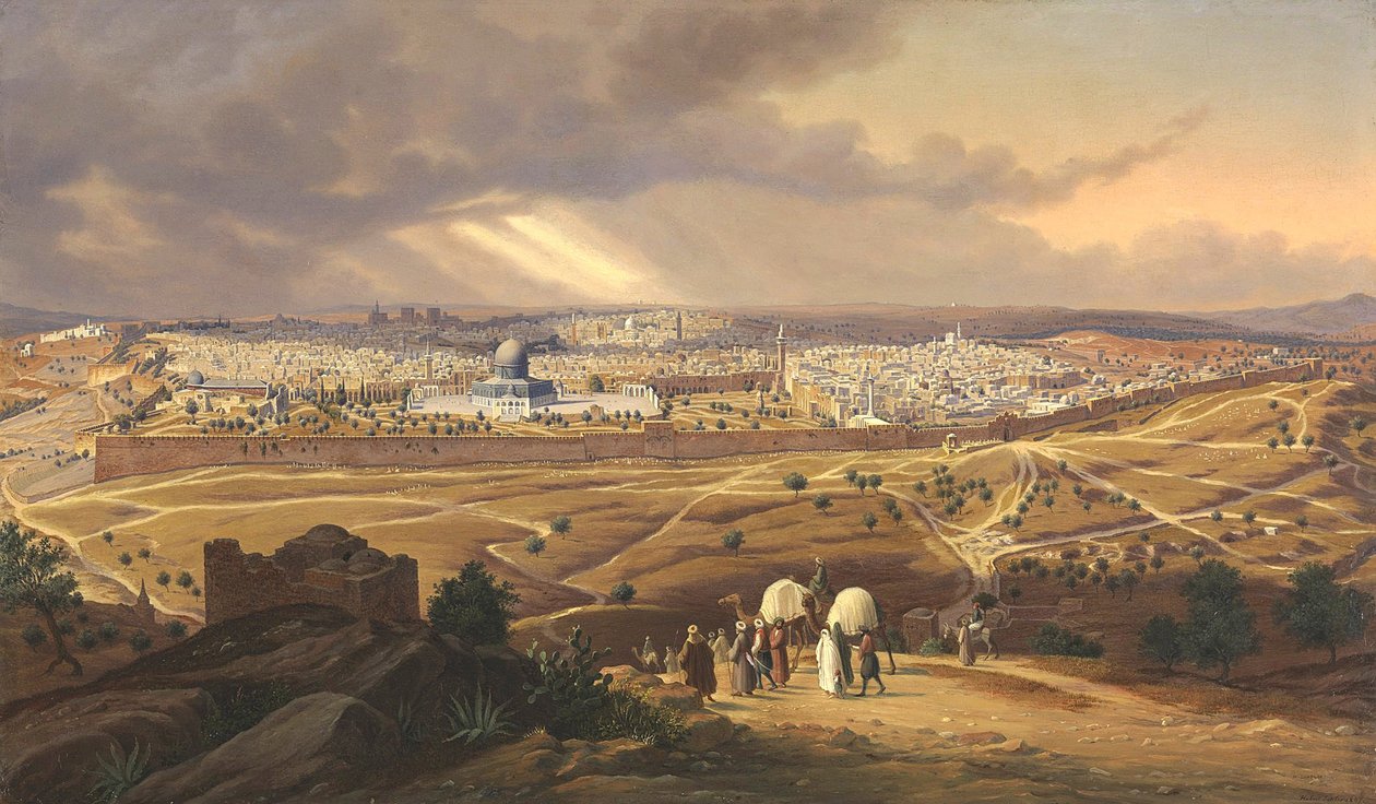 Kudüs manzarası, 1847 by Hubert Sattler