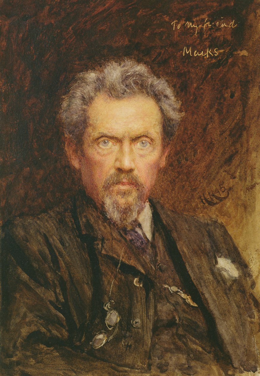 Henry Stacy Marks'ın Portresi (1829-98) 1890 by Hubert von Herkomer