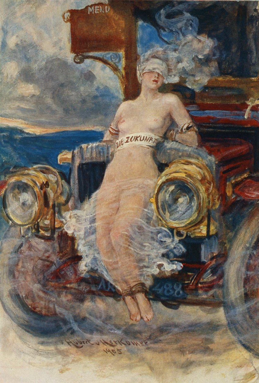 Ziyafet Programı, Die Zukunft (Gelecek), 1905 (menü kartında fotoğraf) by Hubert von Herkomer