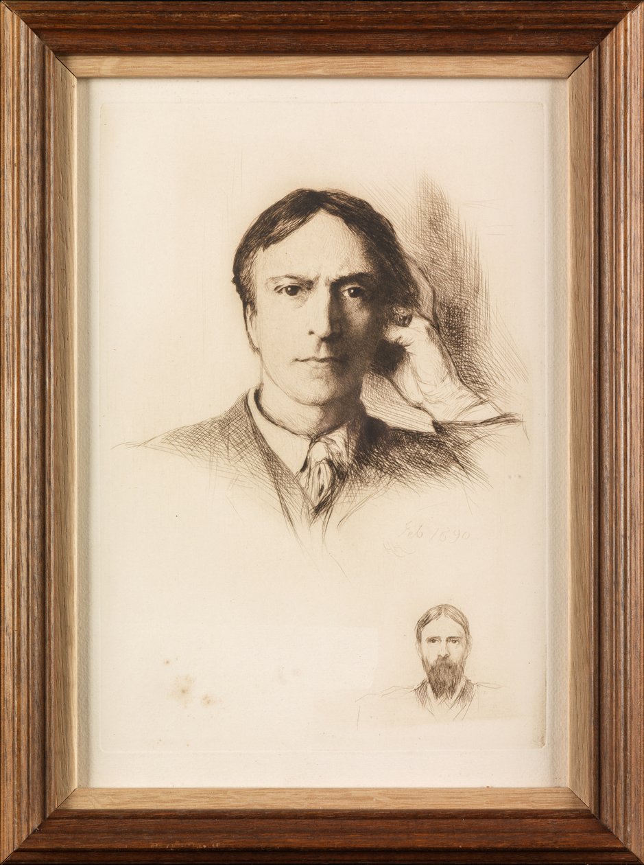 Otoportreler (gravür) by Hubert von Herkomer