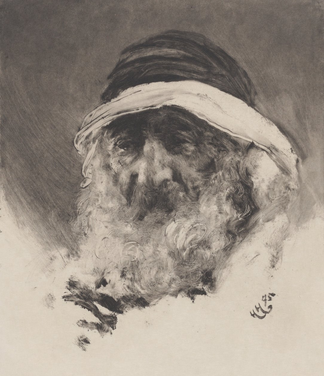 Bir Arap Başkanının İncelenmesi, 1895. by Hubert von Herkomer