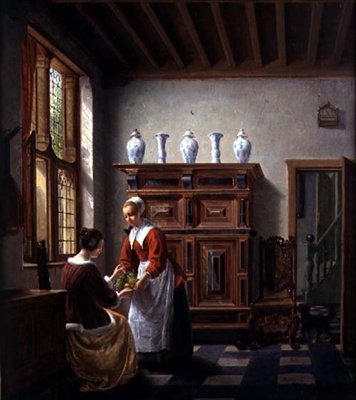 Hizmetçi Meyve (tuval üzerine yağlı boya) by Hubertus van Hove