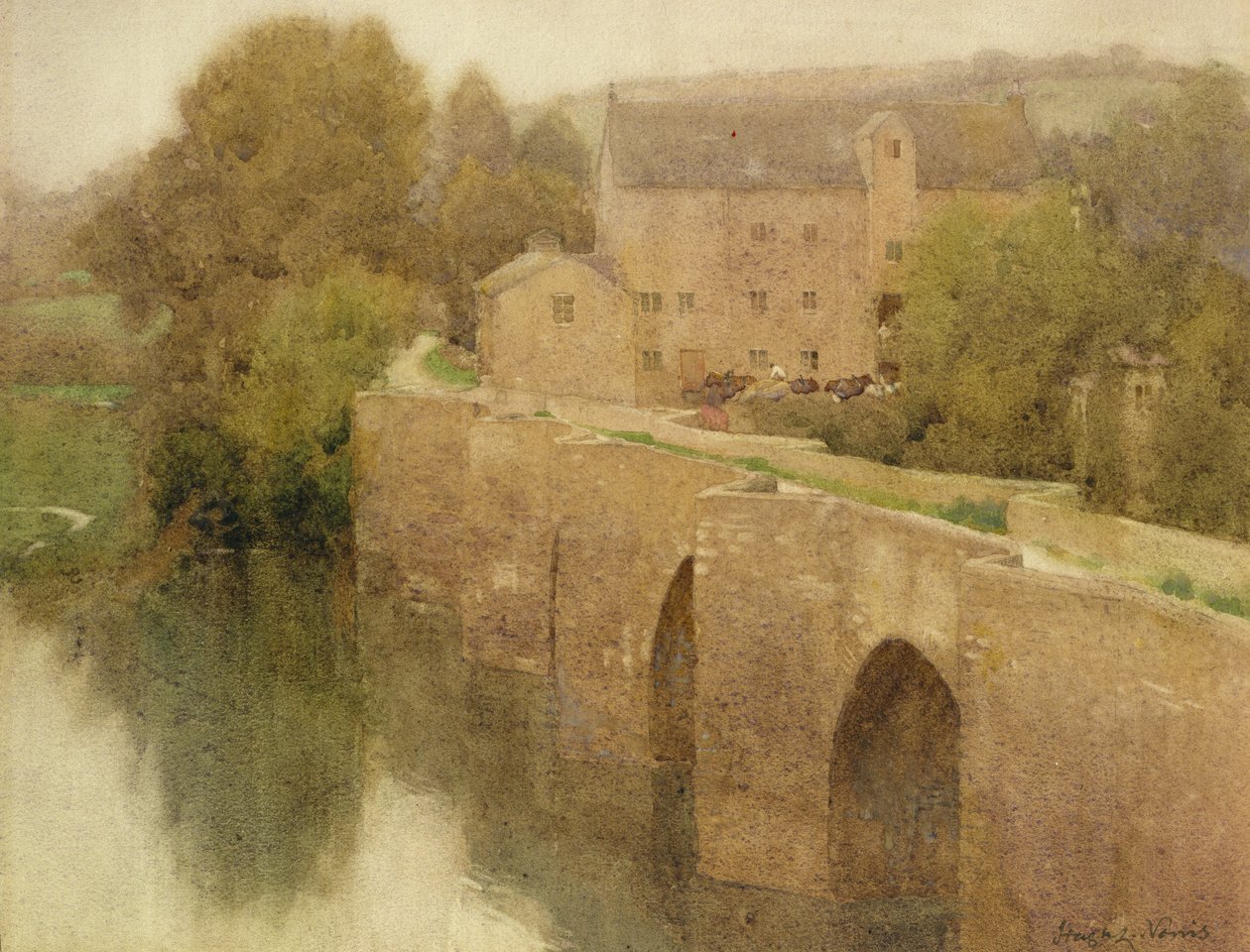 Staverton Köprüsü, Devon by Hugh L. Norris