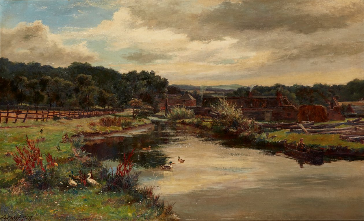 Mill-Lade, Glen Farg Yakın Aberfeldy (tuval üzerine yağlı boya) by Hugh Allan