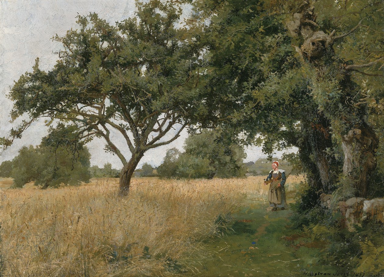 Brittany Manzarası, 1877. by Hugh Bolton Jones