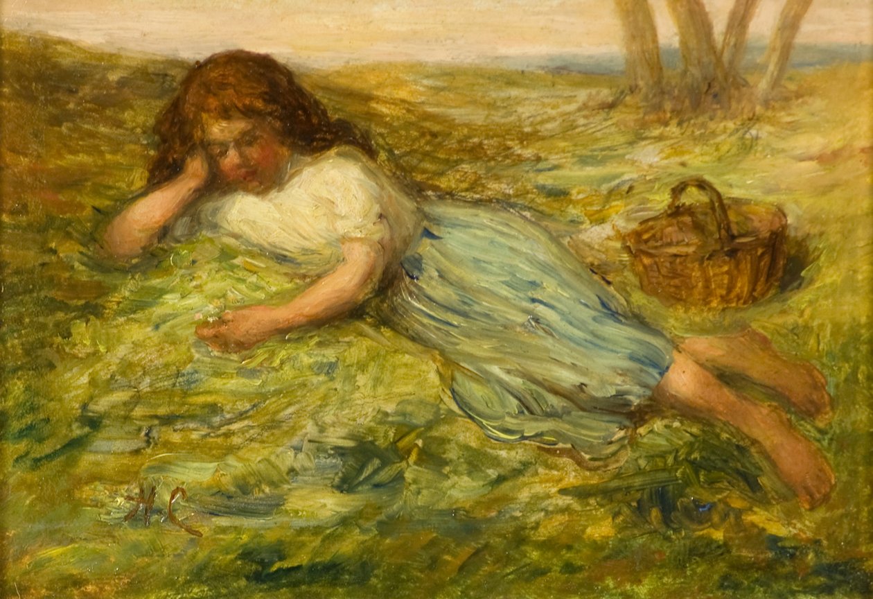 Kız ve Sepet, 19. yüzyıl by Hugh Cameron