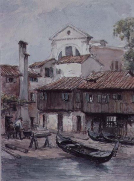 San Trovaso Kilisesi, Venedik yakınlarındaki Tersane by Hugh Carter