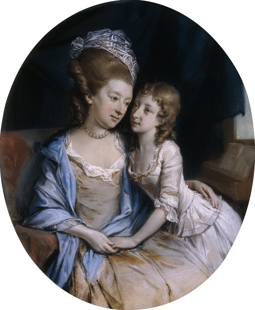Bir Anne ve Çocuğun Portresi, by Hugh Douglas Hamilton