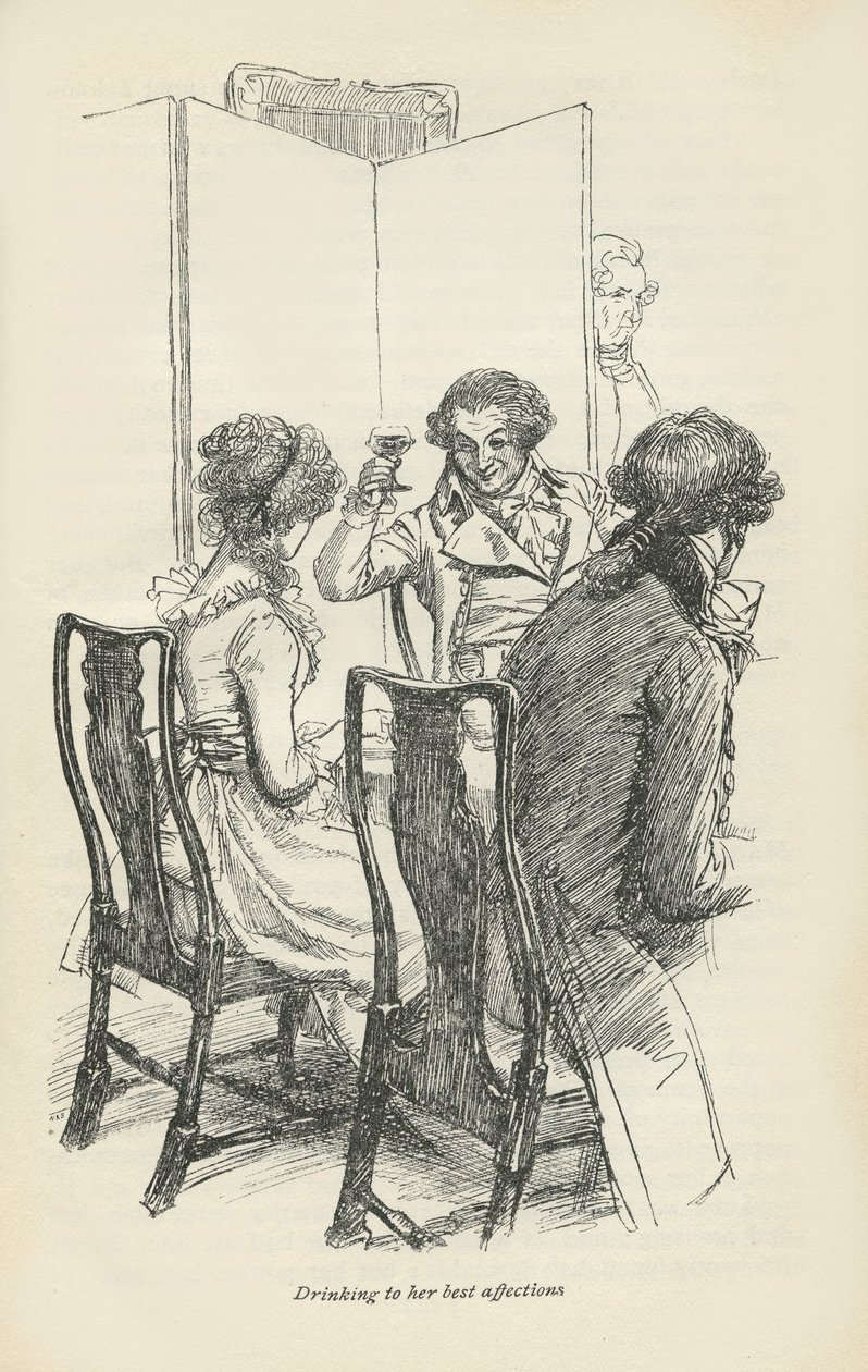 En iyi sevgisine içiyor, 1896 by Hugh Thomson