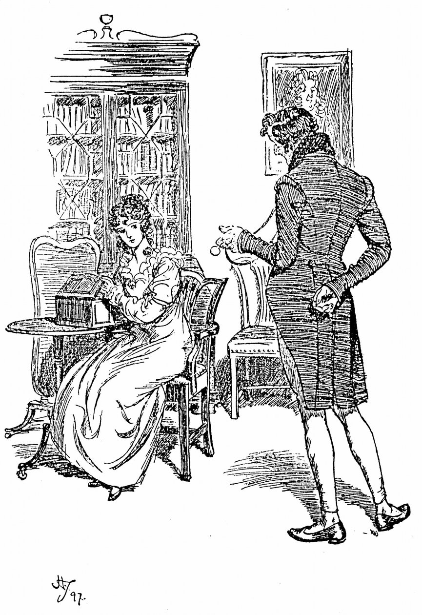 Jane Austen's Persuasion için İllüstrasyon by Hugh Thomson