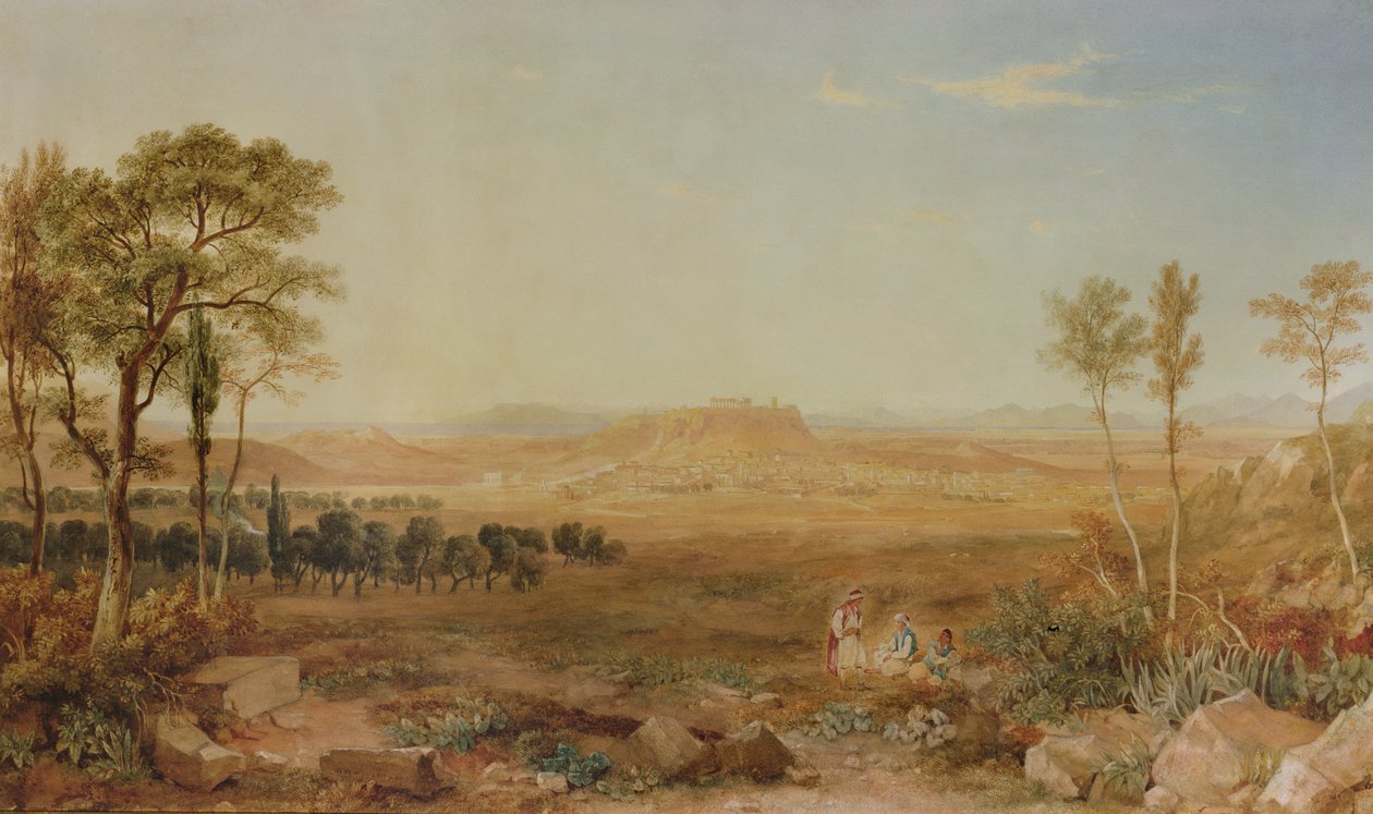 Atina manzarası by Hugh William Williams