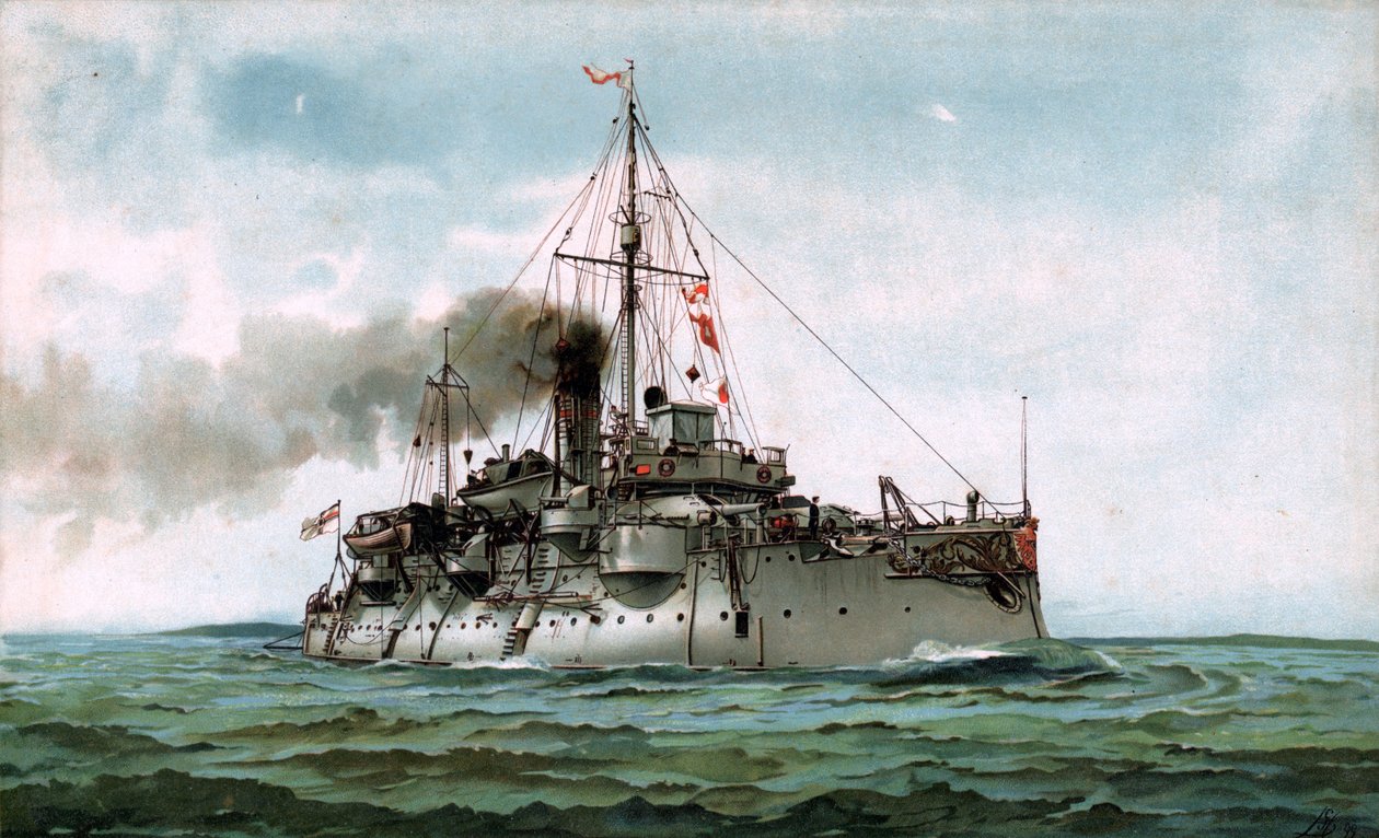 S.M. Kıyı zırhlı gemisi Frithjof by Hugo Graf