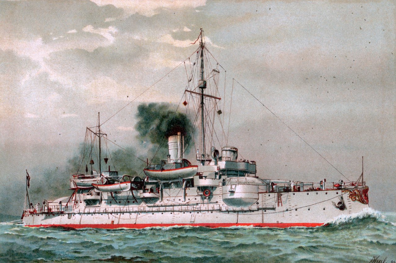 S.M. Kıyı zırhlı gemisi Hagen by Hugo Graf