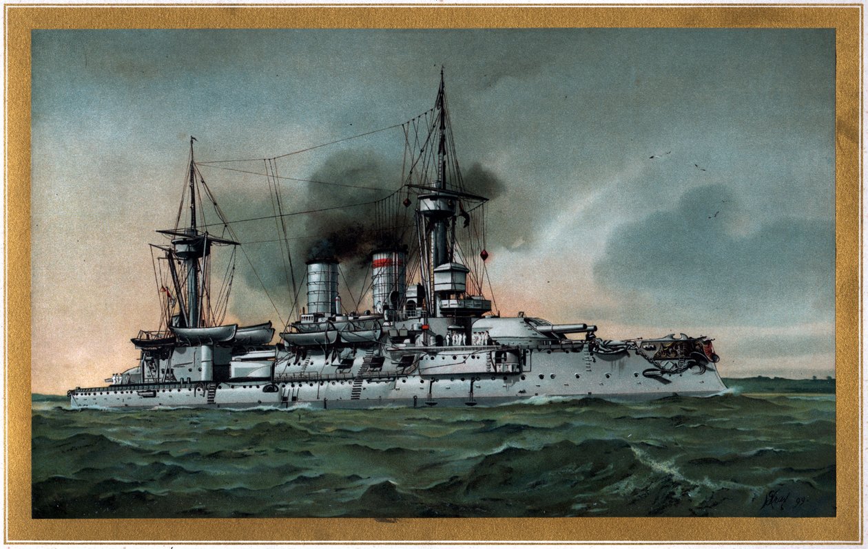 S.M. Hattın gemisi Elector Friedrich Wilhelm by Hugo Graf
