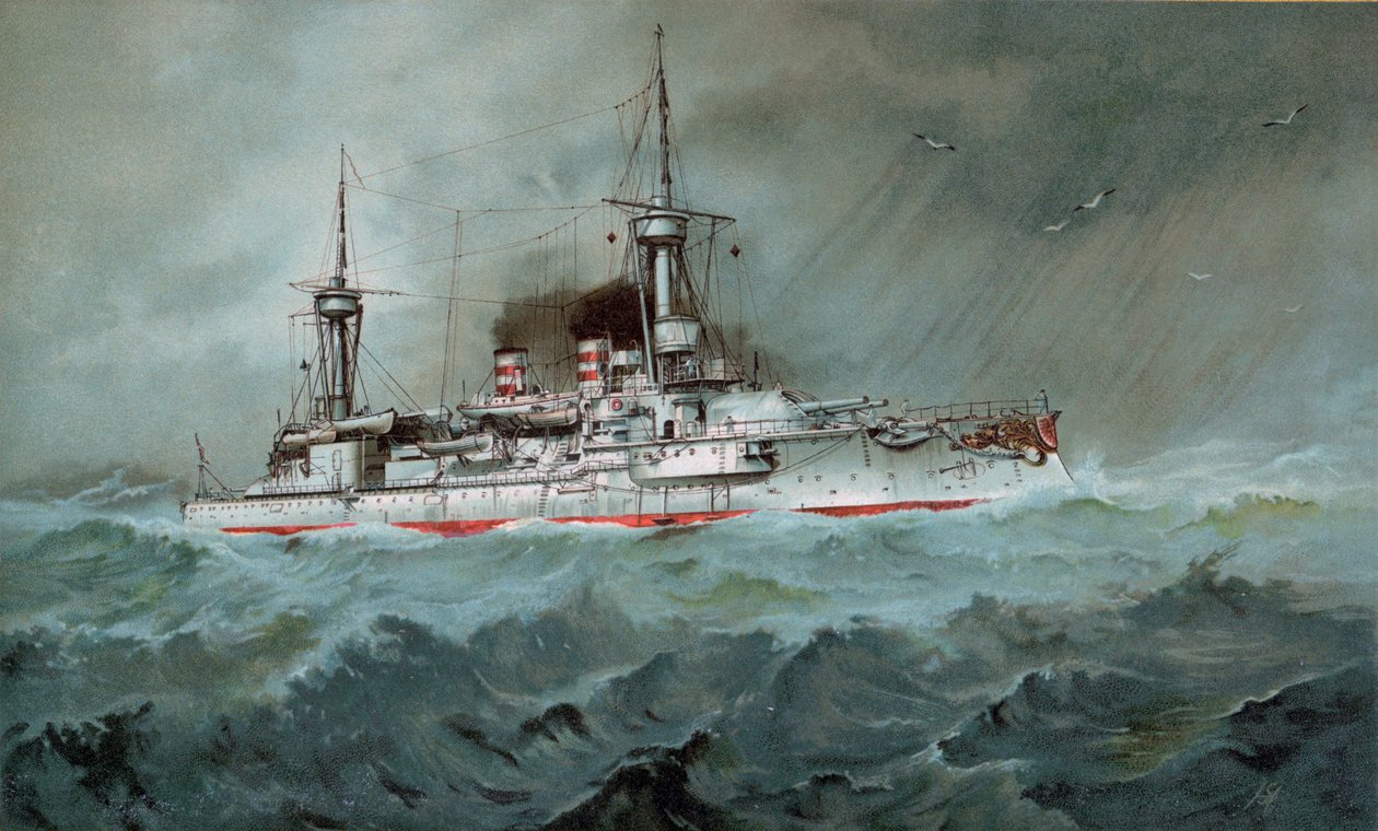 S.M. Wörth hattının gemisi by Hugo Graf