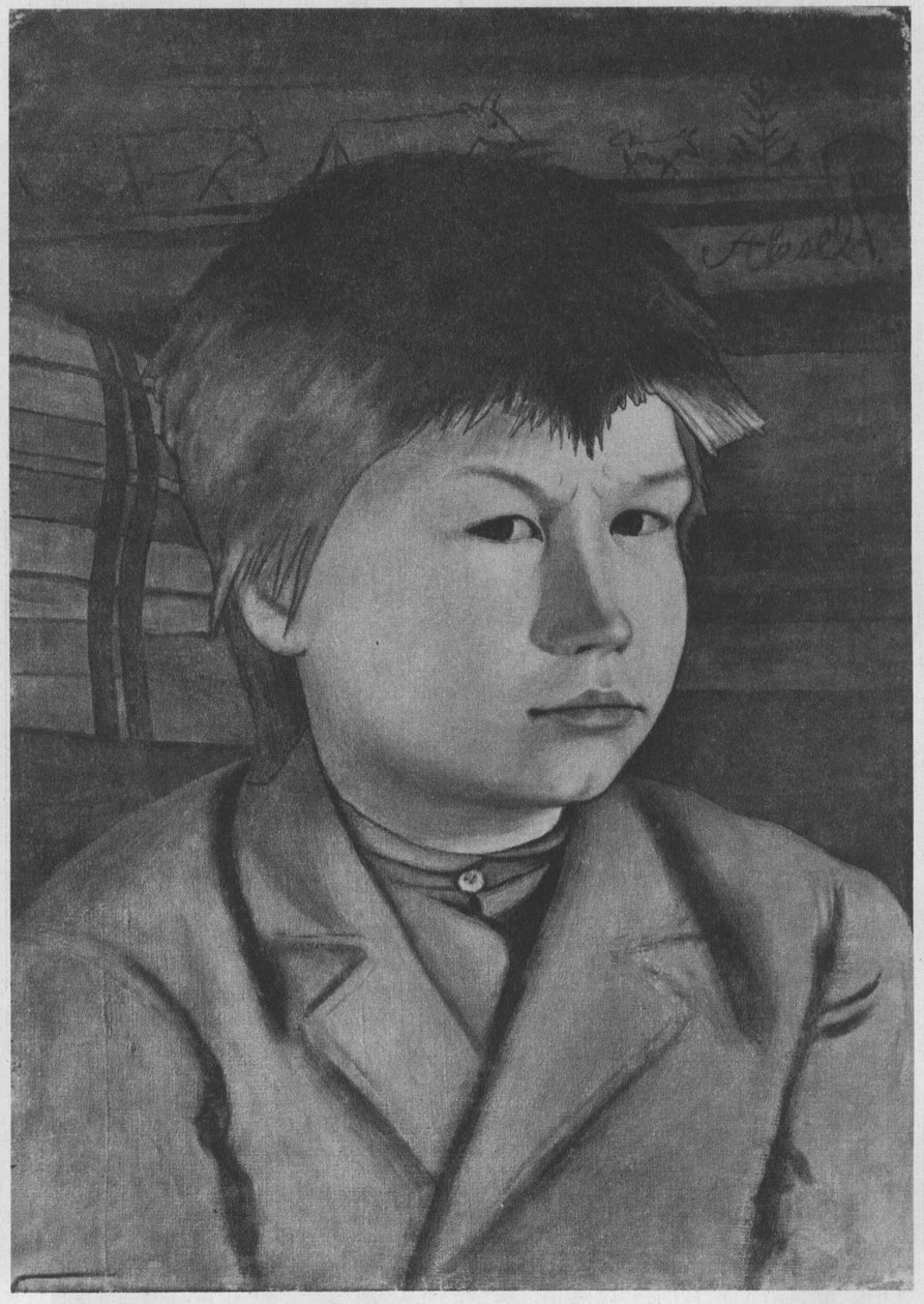 Aksel çocuğu. Kaynaklara göre açıklama by Hugo Simberg