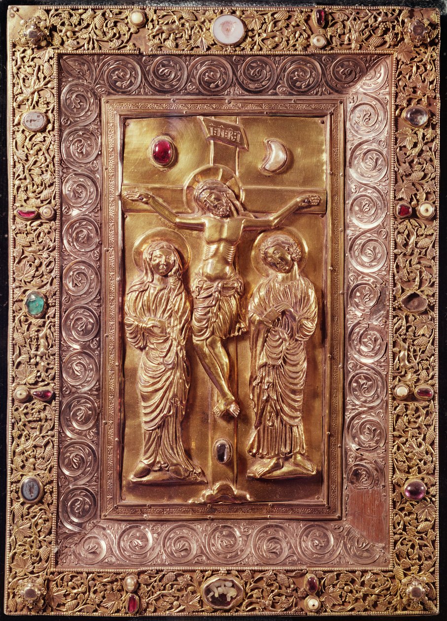 Calvary, c.1228 (gümüş ve garnet) by Hugo d Oignies