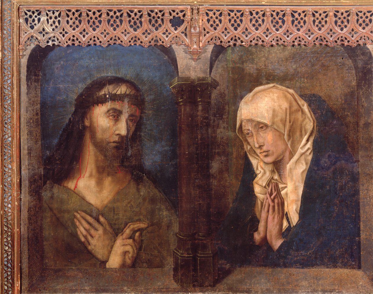İsa ve Kederli Bakire by Hugo van der Goes