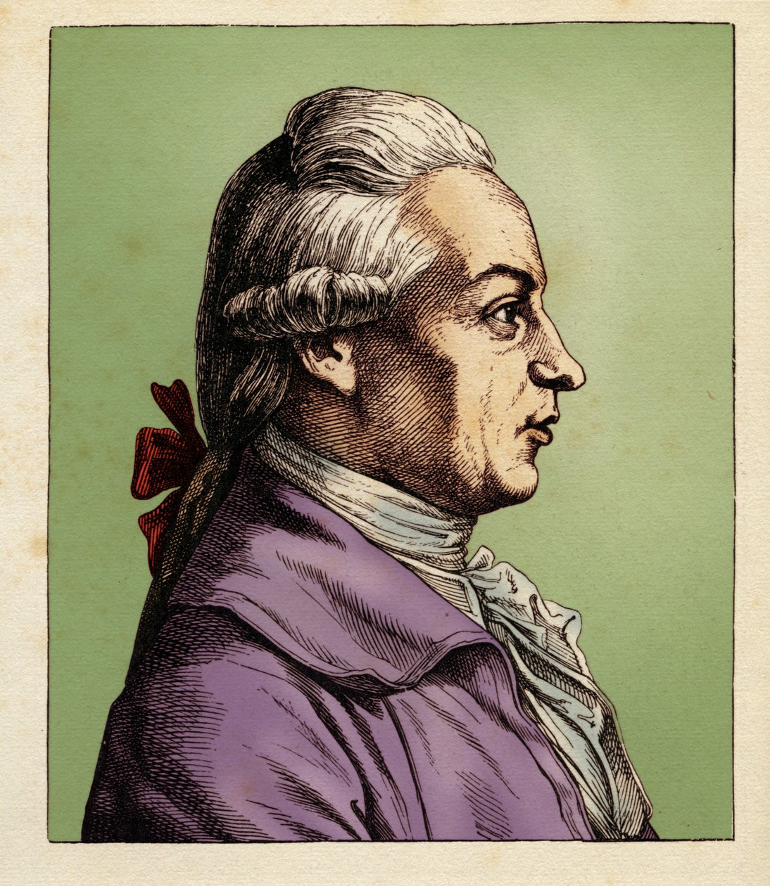 Johann Wilhelm von ARCHENHOLZ (3 Eylül 1741 - 28 Şubat 1812) 1854 (gravür) by Hugo Bürkner