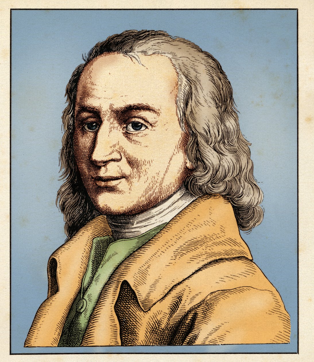 Matthias CLAUDIUS (15 Ağustos 1740-21 Ocak 1815) 1854 (gravür) by Hugo Bürkner
