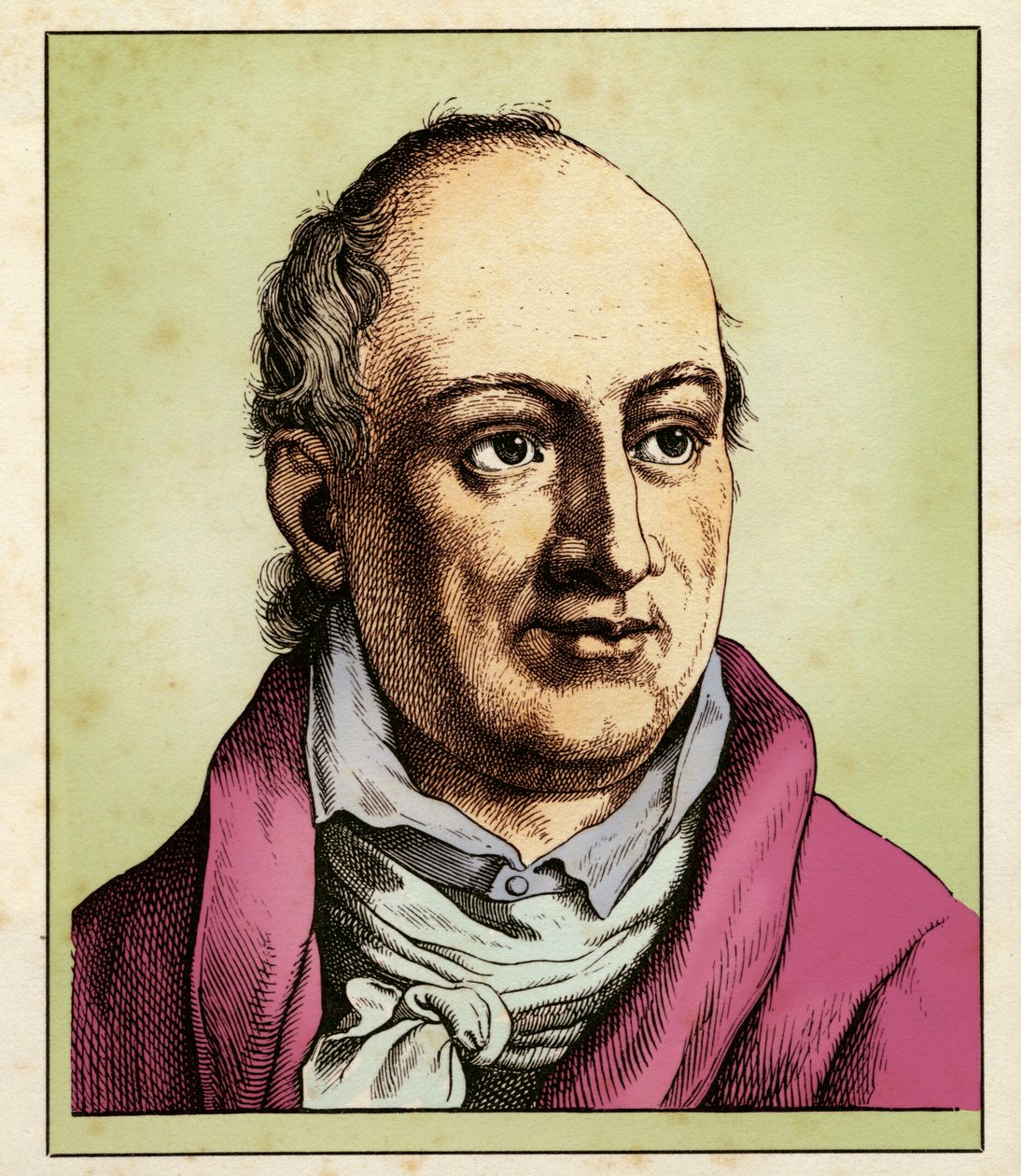 Salomon GESSNER (1 Nisan 1730-2 Mart 1788) 1854 (gravür) by Hugo Bürkner