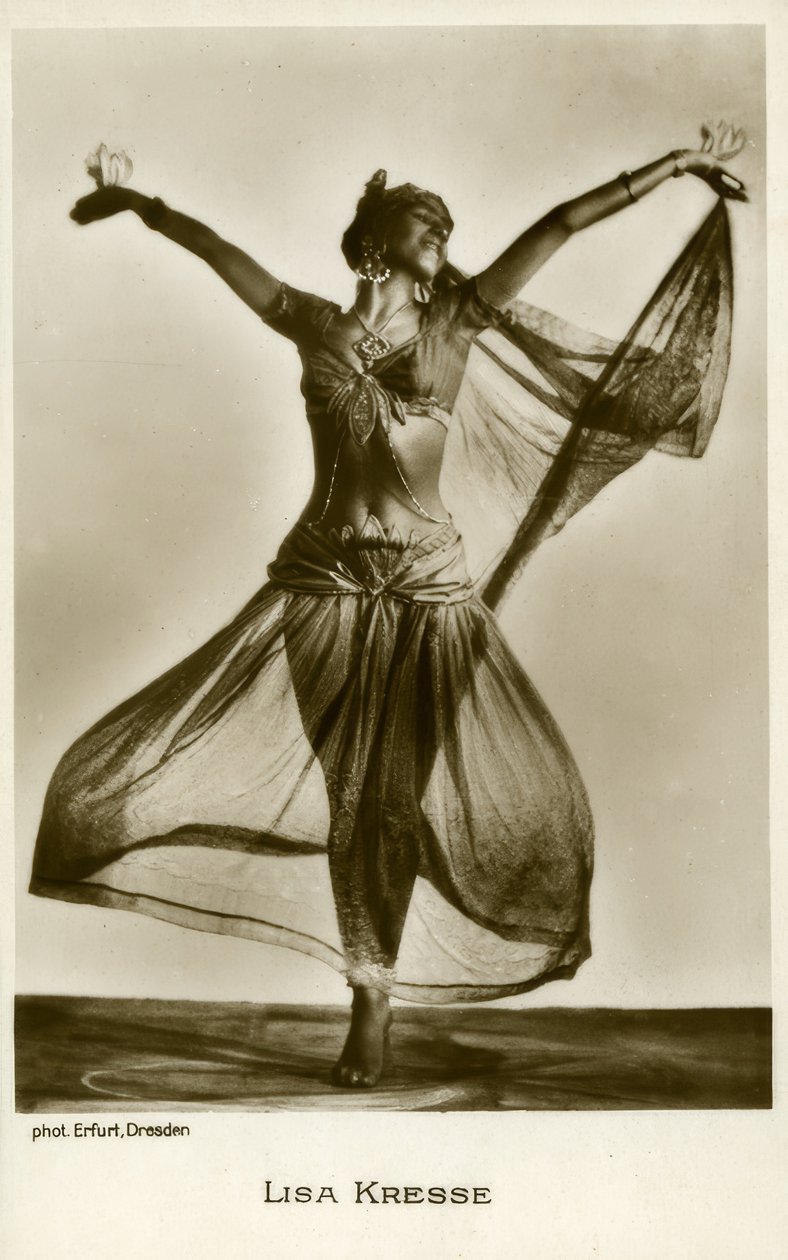 Lisa Kresse / fotoğraflı kartpostal by Hugo Erfurth