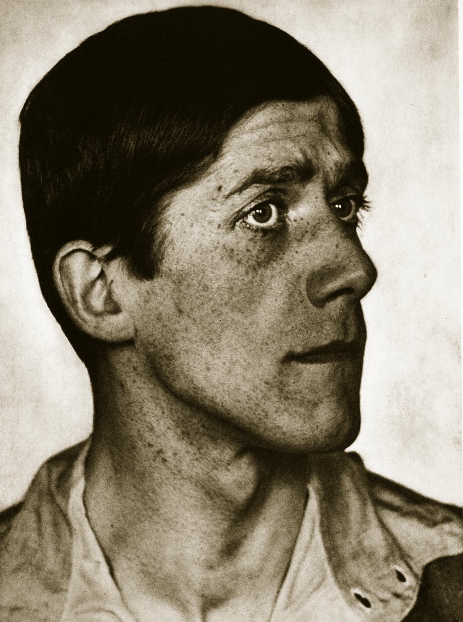 Oskar Kokoschka (sepya fotoğraf) by Hugo Erfurth