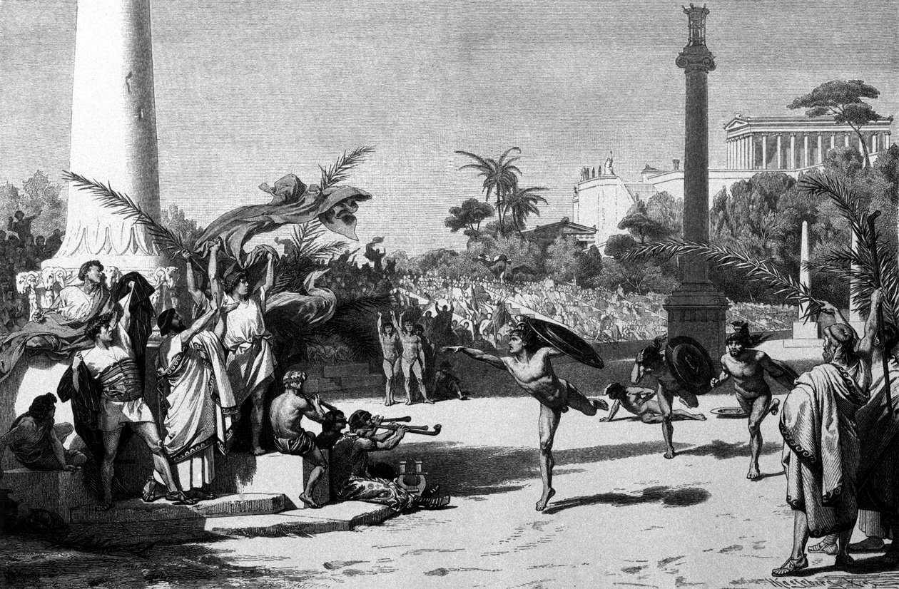 Olimpiyat Oyunları: Olimpiyat yarışının H. Kaeseberg tarafından yeniden oluşturulması by Hugo Kaeseberg