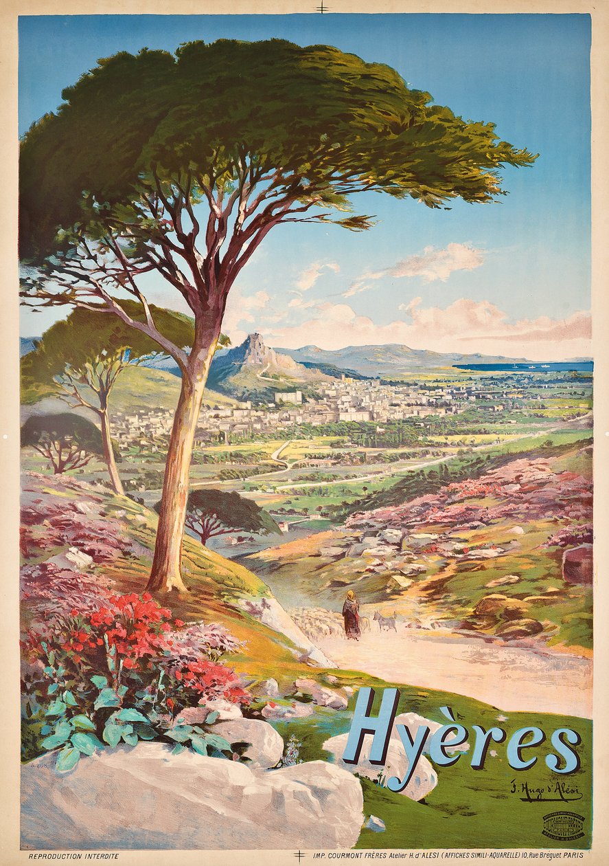 Poster reklamı Hyeres, Fransa, 1900 by Hugo d Alesi